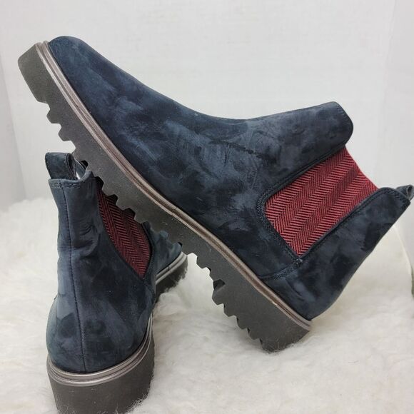 Paul Green Blue Navy Suede Womens Chelsea Boot Shoes Size 8.5 - Picture 6 of 10
